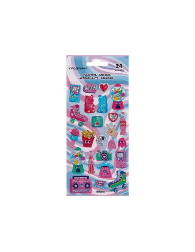 Pegatinas Imaginovo Diseños Surtidos Hobbies Con Brillo 214X100 Mm En Blister