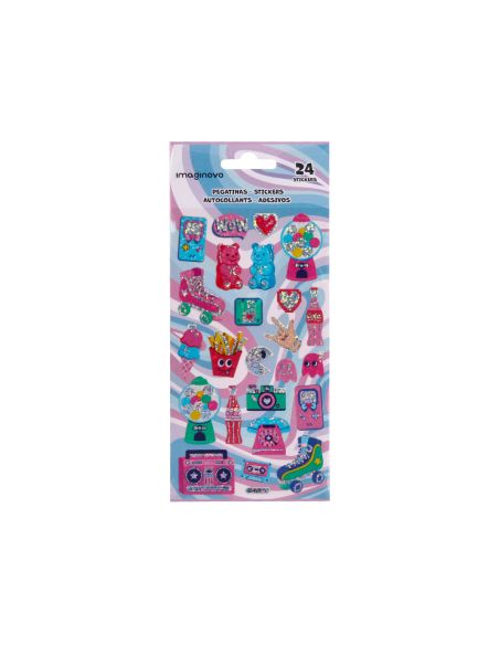Pegatinas Imaginovo Diseños Surtidos Hobbies Con Brillo 214X100 Mm En Blister
