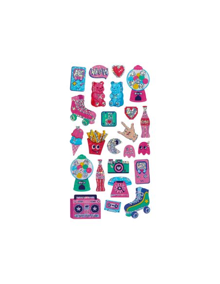 Pegatinas Imaginovo Diseños Surtidos Hobbies Con Brillo 214X100 Mm En Blister