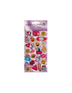 Pegatinas Imaginovo Diseños Surtidos Smiley Con Brillo 214X100 Mm En Blister 2
