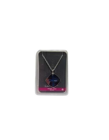 Medalla Rombo Cadena Plata17Mm