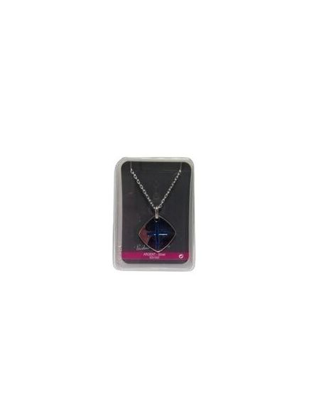 Medalla Rombo Cadena Plata17Mm