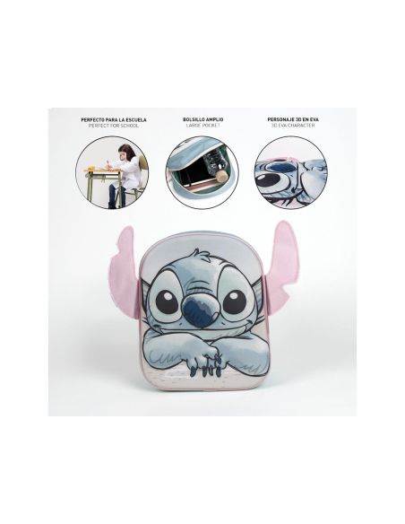 Mochila Infantil 3D Aplicaciones Stitch 220X270X100 Mm