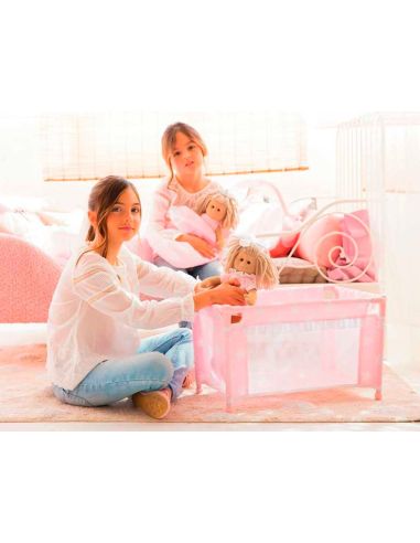 Cuna De Viaje Carlota Color Rosa 530X320X320 Mm|Libreriasalesiana