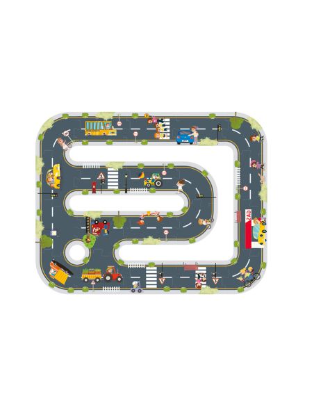 Puzle Infantil Imaginovo Madera Ciudad De Carretera +3 Años 21 Piezas 22X22X6,4Cm