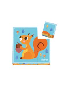 Puzle Infantil Imaginovo Madera Cubos De Animales +24 Meses 15 Piezas Incluye 12 Patrones 22X22X6,4Cm 2