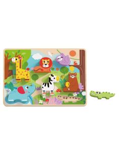 Puzle Infantil Imaginovo Madera 3D Animales +12 Meses 8 Piezas 29,5X22X1,7Cm 2