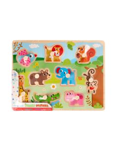 Puzle Infantil Imaginovo Madera Animales +18 Meses 9 Piezas 30X22,5X1,5Cm 2