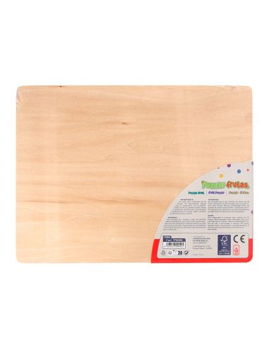 Puzle Infantil Imaginovo Madera Frutas +18 Meses 10 Piezas 30X22,5X1,5Cm