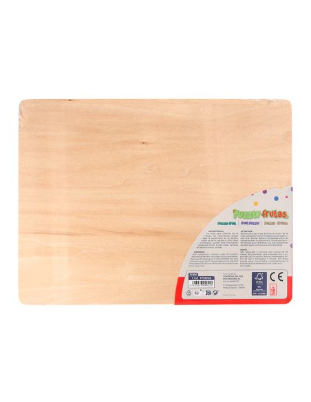 Puzle Infantil Imaginovo Madera Frutas +18 Meses 10 Piezas 30X22,5X1,5Cm