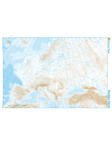 Mapa Mudo B/N Din A4 Europa Fisico