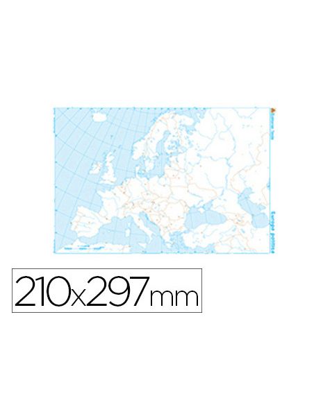 Mapa Mudo B/N Din A4 Europa Politico