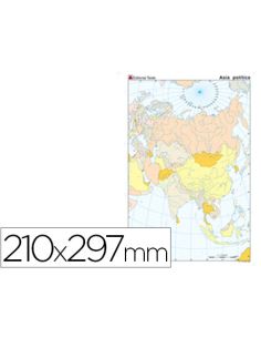 Mapa Mudo Color Din A4 Asia Politico