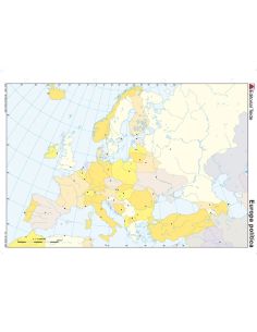Mapa Mudo Color Din A4 Europa Politico 2