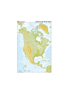 Mapa Mudo Color Din A4 America Del Norte Fisico 2