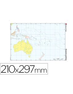 Mapa Mudo Color Din A4 Oceania Politico