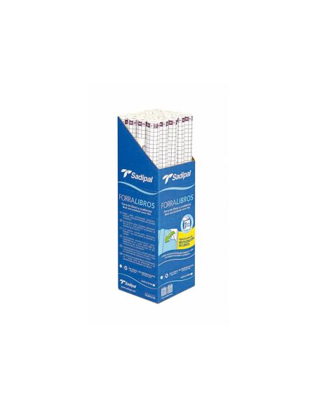 Rollo Plastico Adhesivo Sadipal 0.50X1.50 Mt 50 Mc Forralibros Removible 1 Año