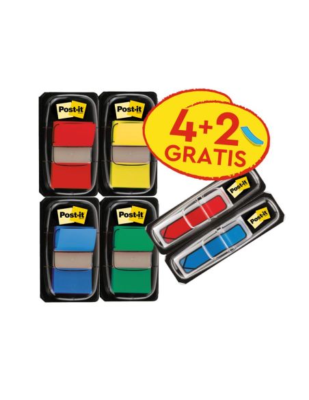 Banderitas Separadoras Post-It 680 Dispensador 50 Hojas 4 Colores Surtidos + 2 Dispensadores 684 Flecha 2|Libreriasalesiana
