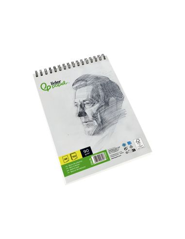 Bloc Dibujo Liderpapel Esbozos Espiral Din A6 105X148Mm 100 Hojas 90Gr/M2 Sin Recuadro
