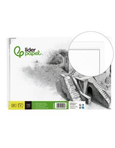 Bloc Dibujo Liderpapel Lineal Historico Espiral 230X325Mm 20 Hojas 130G/M2 Con Recuadro Perforado