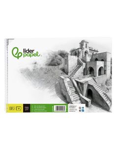Bloc Dibujo Liderpapel Lineal Historico Espiral 230X325Mm 20 Hojas 130G/M2 Con Recuadro Perforado 2