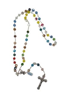 Rosario Cristal Multicolor Claro 7Mm