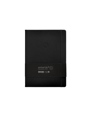Cuaderno Con Gomilla Antartik Notes Tapa Dura A4 Hojas Cuadricula Negro 100 Hojas 80 Gr Fsc
