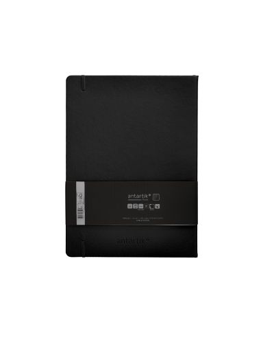 Cuaderno Con Gomilla Antartik Notes Tapa Dura A4 Hojas Cuadricula Negro 100 Hojas 80 Gr Fsc