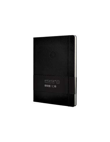 Cuaderno Con Gomilla Antartik Notes Tapa Dura A4 Hojas Cuadricula Negro 100 Hojas 80 Gr Fsc