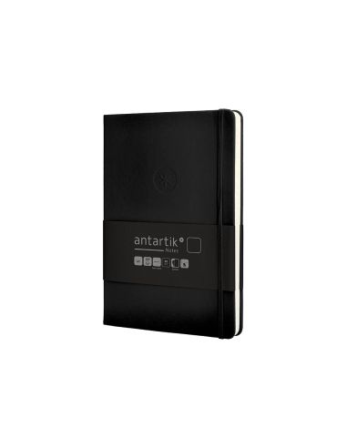 Cuaderno Con Gomilla Antartik Notes Tapa Dura A5 Hojas Lisas Negro 100 Hojas 80 Gr Fsc