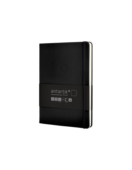 Cuaderno Con Gomilla Antartik Notes Tapa Dura A5 Hojas Lisas Negro 100 Hojas 80 Gr Fsc