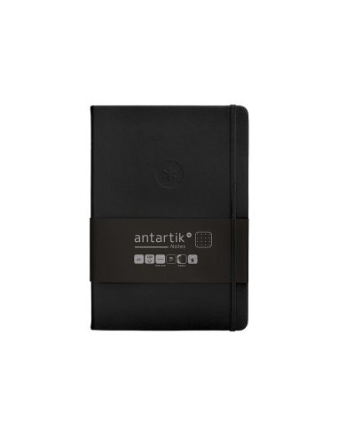 Cuaderno Con Gomilla Antartik Notes Tapa Dura A5 Hojas Puntos Negro 100 Hojas 80 Gr Fsc