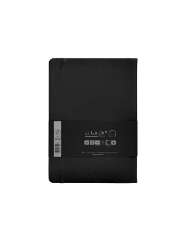 Cuaderno Con Gomilla Antartik Notes Tapa Dura A5 Hojas Puntos Negro 100 Hojas 80 Gr Fsc