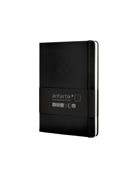 Cuaderno Con Gomilla Antartik Notes Tapa Dura A5 Hojas Puntos Negro 100 Hojas 80 Gr Fsc