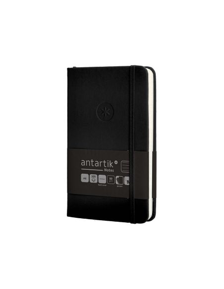 Cuaderno Con Gomilla Antartik Notes Tapa Dura A6 Hojas Rayas Negro 100 Hojas 80 Gr Fsc