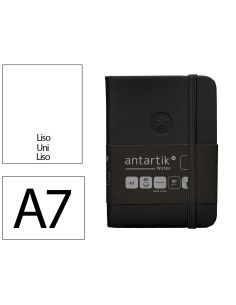 Cuaderno Con Gomilla Antartik Notes Tapa Dura A7 Hojas Lisas Negro 80 Hojas 80 Gr Fsc