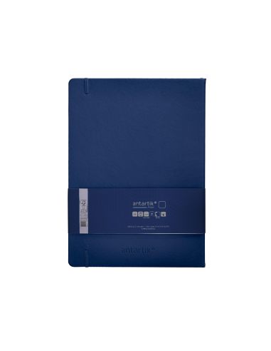Cuaderno Con Gomilla Antartik Notes Tapa Dura A4 Hojas Lisas Azul Marino 100 Hojas 80 Gr Fsc