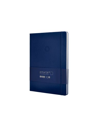 Cuaderno Con Gomilla Antartik Notes Tapa Dura A4 Hojas Lisas Azul Marino 100 Hojas 80 Gr Fsc