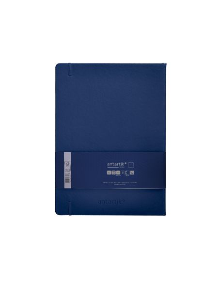 Cuaderno Con Gomilla Antartik Notes Tapa Dura A4 Hojas Puntos Azul Marino 100 Hojas 80 Gr Fsc