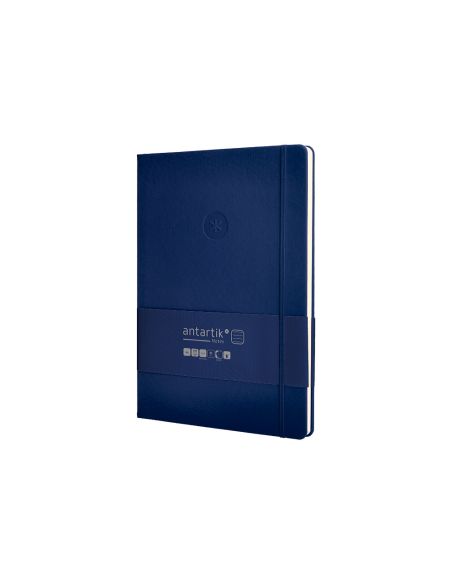 Cuaderno Con Gomilla Antartik Notes Tapa Dura A4 Hojas Rayas Azul Marino 100 Hojas 80 Gr Fsc