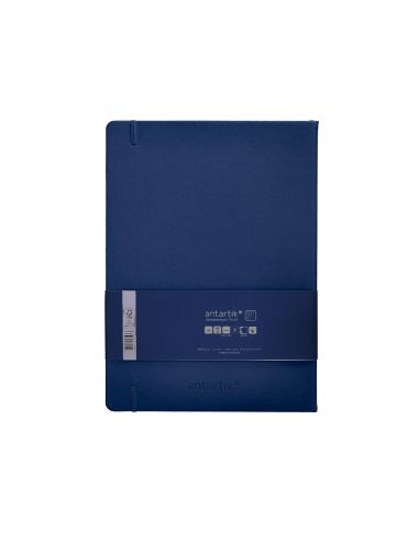 Cuaderno Con Gomilla Antartik Notes Tapa Dura A4 Hojas Cuadricula Azul Marino 100 Hojas 80 Gr Fsc