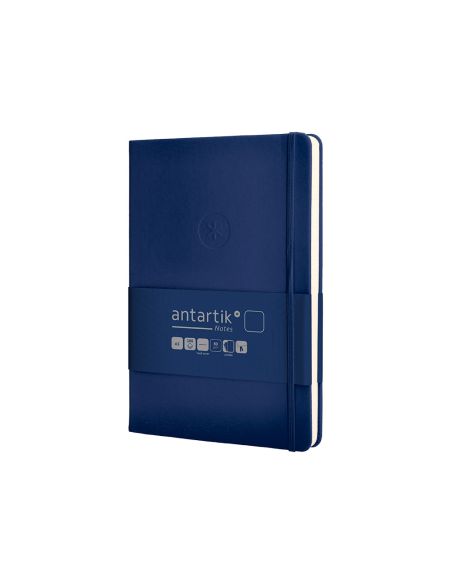 Cuaderno Con Gomilla Antartik Notes Tapa Dura A5 Hojas Lisas Azul Marino 100 Hojas 80 Gr Fsc