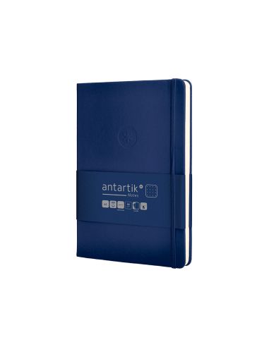 Cuaderno Con Gomilla Antartik Notes Tapa Dura A5 Hojas Puntos Azul Marino 100 Hojas 80 Gr Fsc
