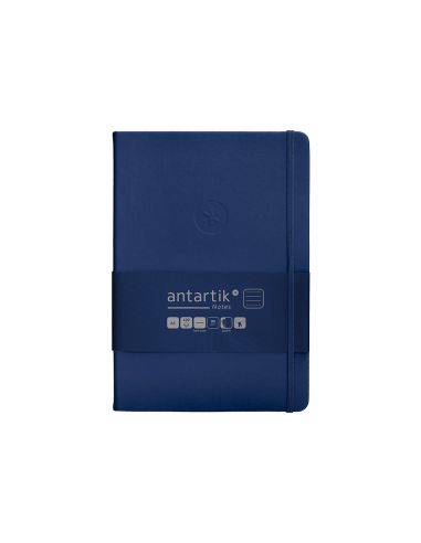Cuaderno Con Gomilla Antartik Notes Tapa Dura A5 Hojas Rayas Azul Marino 100 Hojas 80 Gr Fsc