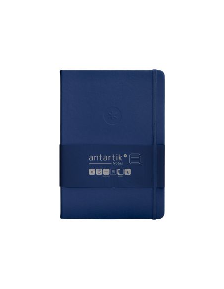 Cuaderno Con Gomilla Antartik Notes Tapa Dura A5 Hojas Rayas Azul Marino 100 Hojas 80 Gr Fsc