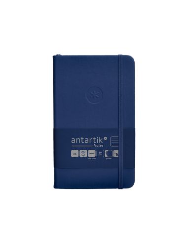 Cuaderno Con Gomilla Antartik Notes Tapa Dura A6 Hojas Rayas Azul Marino 100 Hojas 80 Gr Fsc