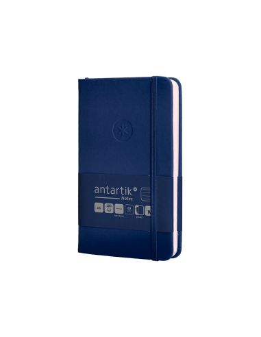 Cuaderno Con Gomilla Antartik Notes Tapa Dura A6 Hojas Rayas Azul Marino 100 Hojas 80 Gr Fsc