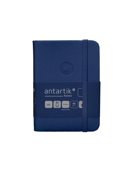 Cuaderno Con Gomilla Antartik Notes Tapa Dura A7 Hojas Lisas Azul Marino 80 Hojas 80 Gr Fsc