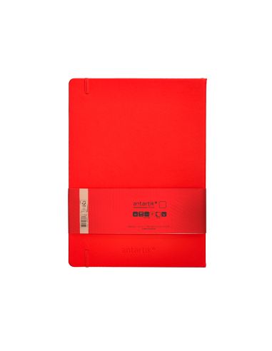 Cuaderno Con Gomilla Antartik Notes Tapa Dura A4 Hojas Lisas Rojo 100 Hojas 80 Gr Fsc