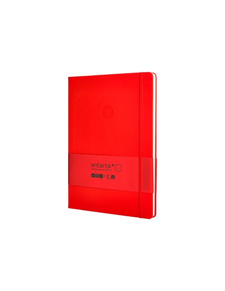 Cuaderno Con Gomilla Antartik Notes Tapa Dura A4 Hojas Puntos Rojo 100 Hojas 80 Gr Fsc